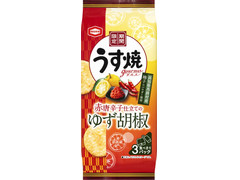 亀田製菓 うす焼グルメ 赤唐辛子仕立てのゆず胡椒 商品写真