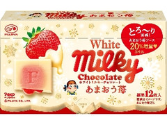 不二家 ホワイトミルキーチョコレート あまおう苺 箱60g