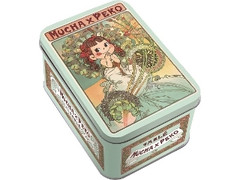 ペコちゃんサクサクサブレ 缶5枚 『みんなのミュシャ』限定オリジナル缶