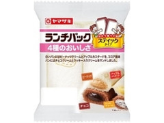ヤマザキ ランチパック 4種のおいしさ ピーナッツ・アップルカスタード・チョコ・クッキークリーム 袋2個