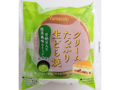 ヤマザキ クリームたっぷり生どら焼 甘納豆入り抹茶風味ホイップ 商品写真