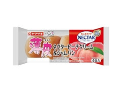 ヤマザキ 薄皮 ネクターピーチクリーム＆ジャムパン