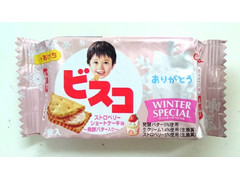 江崎グリコ ビスコ ストロベリーショートケーキ味 発酵バター入り 商品写真