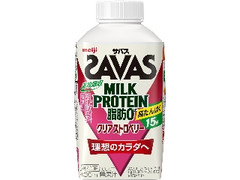 ザバス MILK PROTEIN 脂肪0 クリアストロベリー ボトル430ml