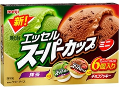 エッセル スーパーカップミニ 抹茶 チョコクッキー 箱90ml×6