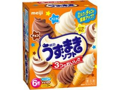 明治 うずまきソフト バニラ・チョコ・バニラ＆チョコ 箱70ml×6