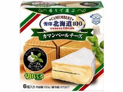 雪印メグミルク 雪印北海道100 カマンベールチーズ ハーブ＆ガーリック 切れてるタイプ 6個入り 商品写真