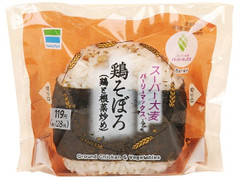 ファミリーマート スーパー大麦 鶏そぼろ 鶏と根菜炒め 商品写真