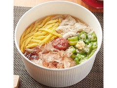 梅と蒸し鶏のあったかそうめん