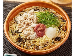 和パスタ 梅と豚しゃぶ