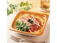 ツナとほうれん草のトマトパスタ