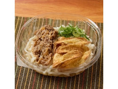 ファミリーマート 甘辛仕立ての牛肉煮 冷し肉ごぼう天うどん