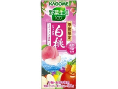 カゴメ 野菜生活100 白桃ミックス パック195ml