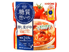 カゴメ 糖質想いの 押し麦がゆ ごろっとお豆と完熟トマト 商品写真