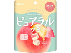 カバヤ ピュアラルグミ 完熟白桃 袋58g