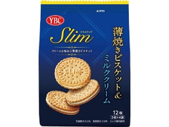 YBC スリムサンド 薄焼きビスケット＆ミルククリーム 袋3枚×4