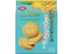 YBC スリムサンド 薄焼きビスケット＆リッチマンゴークリーム 袋3枚×4