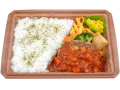 ローソン ピリ辛トマトソースの鉄板焼ハンバーグ弁当 商品写真