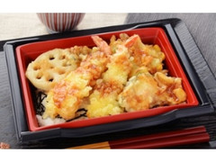 季節野菜と海老の天重