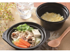 ローソン 鍋から〆まで楽シメる 豚肉のごま豆乳鍋 玉子雑炊 商品写真