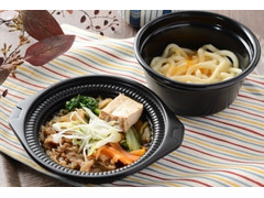 ローソン 鍋から〆まで楽シメる 牛すき鍋 うどん 商品写真