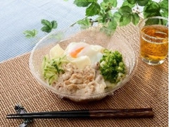 半熟玉子と豚しゃぶのひもかわうどん