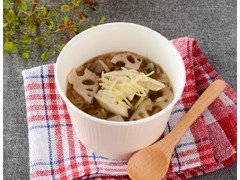 ザクザク根菜の和風生姜スープ