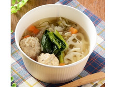 ローソン 根菜と鶏団子の塩ちゃんこ風スープ