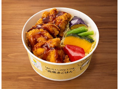 ローソン 彩り野菜と鶏から揚げの甘酢たれ丼 商品写真