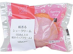 ローソン Uchi Cafe’ SWEETS 桜香るシュークリーム 白あん入り桜ホイップクリーム 商品写真