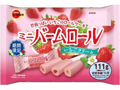 ブルボン ミニバームロール いちごクリーム 袋111g