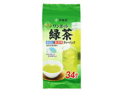 ワンポット緑茶 ティーバッグ 袋3g×34