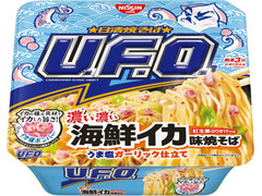 日清食品 日清焼そばU.F.O. 濃い濃い海鮮イカ味焼そば うま塩ガーリック仕立て 商品写真