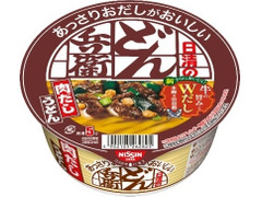 日清食品 あっさりおだしがおいしいどん兵衛 4種の具材が入ったきざみ肉だしうどん 商品写真