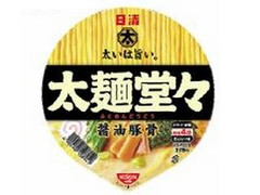 日清 太麺堂々 醤油豚骨 カップ105g