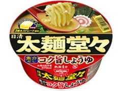 日清食品 太麺堂々 魚介だしコク旨しょうゆ 商品写真