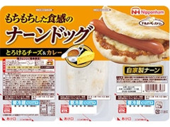 ニッポンハム チルドベーカリー ナーンドッグ とろけるチーズ＆カレー パック70.7g×3