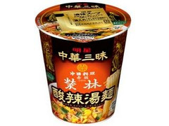 明星 中華三昧 タテ型 赤坂榮林 酸辣湯麺 カップ66g