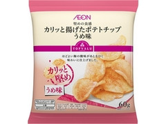 トップバリュ 堅めの食感 カリッと揚げたポテトチップス うめ味 商品写真