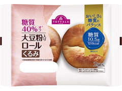 トップバリュ 糖質40％オフ 大豆粉入りロール くるみ 商品写真