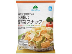 トップバリュ グリーンアイ グリーンアイ Free From 塩だけで味付けした 3種の野菜スナック トマト／ほうれん草／玉ねぎ 商品写真