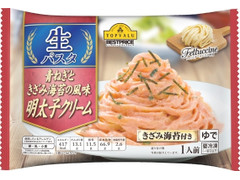 トップバリュ ベストプライス 生パスタ 青ねぎときざみ海苔の風味 明太子クリーム 商品写真