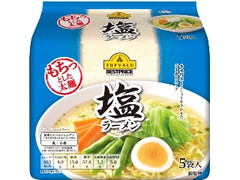 トップバリュ ベストプライス もちっとした太麺 塩ラーメン 袋93g×5