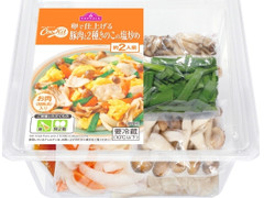 トップバリュ CooKit 卵で仕上げる 豚肉と2種きのこの塩炒め まるごと献立キット 商品写真