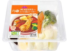 トップバリュ CooKit 3種の緑黄色野菜入りスパイス香るスープカレー まるごと献立キット 商品写真