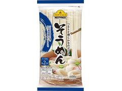 トップバリュ ベストプライス つるりと滑らかなのどごし そうめん 商品写真