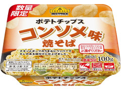 イオン トップバリュ ベストプライス ポテトチップスコンソメ味焼そば 粉末ソース・ふりかけ付 商品写真