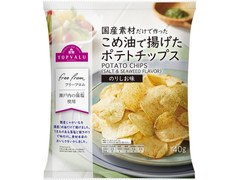 イオン トップバリュ Free From 国産素材だけで作った こめ油で揚げたポテトチップス のりしお味 商品写真