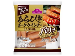 イオン トップバリュ ベストプライス あらびきポークウインナー 袋260g