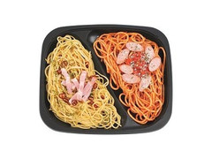 ミニストップ ダブルパスタ ペペロンチーノ＆ナポリタン 商品写真